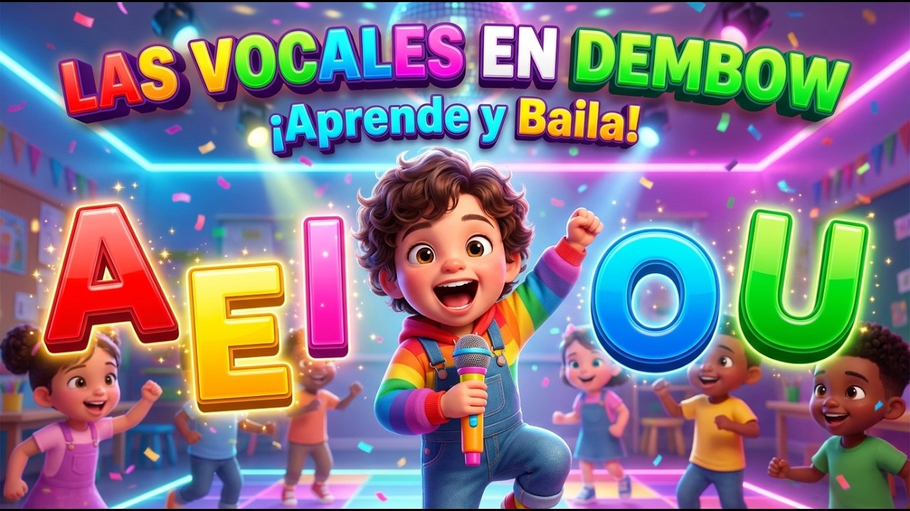🔥 Las Vocales en Dembow 🎶 | Aprende Bailando A E I O U | Aprende con Música Infantil
