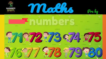 Counting numbers 71- 80 with activities and worksheets | Pre KG | 8820