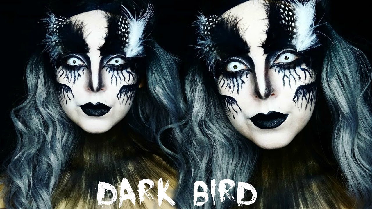 Dark Bird Halloween Makeup Tutorial YouTube