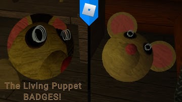 HOW TO GET The Living Puppet BADGES! Piggy The Result Of Isolation Concept (ROBLOX)