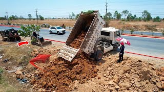 Full Project,  Unbelievable Dump Truck Unloading Soil Building New Road By  By Dozer and Trucks by Bulldozer Local 572 views 3 weeks ago 35 minutes