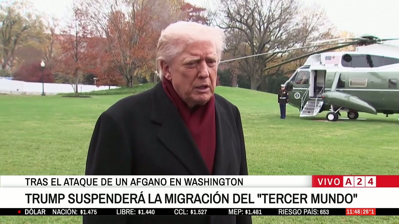 🔴 DONALD TRUMP SUSPENDERÁ LA MIGRACIÓN DEL "TERCER MUNDO" TRAS EL CRIMEN EN WASHINGTON