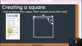 Just2easy Live Lesson -  Creating regular polygons using Logo/j2code