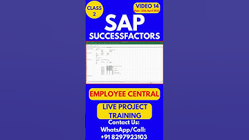 SAP SuccessFactors EC Training Online Tutorial Class 14 22th April 2025 #sapsuccessfactorstraining
