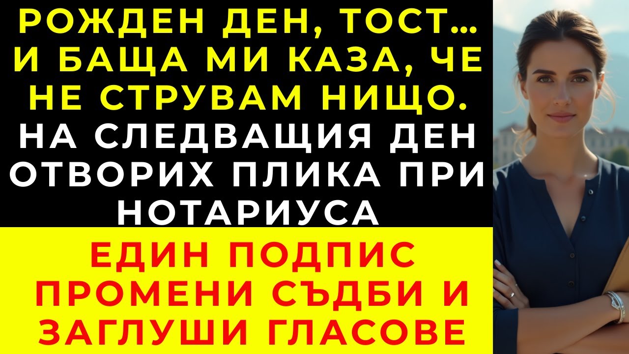 В Деня На Рождения Ми Ден Баща Ми Каза, Че Не Струвам Нищо  Но Един Документ Заткна Устите На Всички