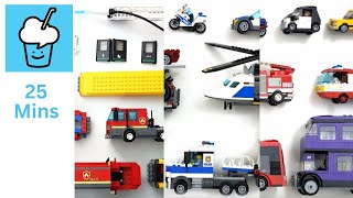 Lego Police vehicle collectionレゴ Batman Bicycle Modped Motorcycle Fire Truck Ambulance