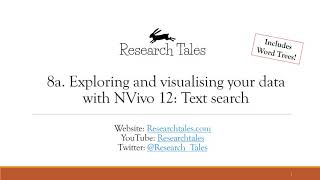 QDA software NVivo 12: Exploring and visualising your data (Text search, including word tree) screenshot 2