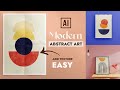 3 ABSTRACT MODERN ART POSTERS WITH 100% VECTOR TEXTURE  | ADOBE ILLUSTRATOR TUTORIAL