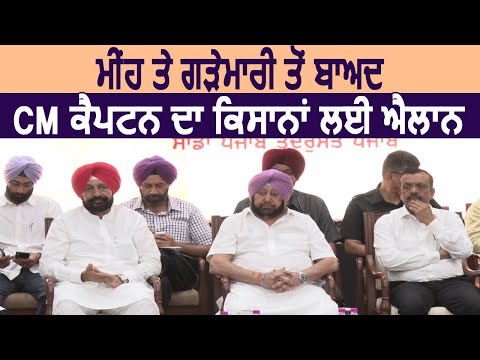 Punjab में बारिश और ओहले पड़ने के बाद CM Captain ने किसानों के लिए किया यह एलान