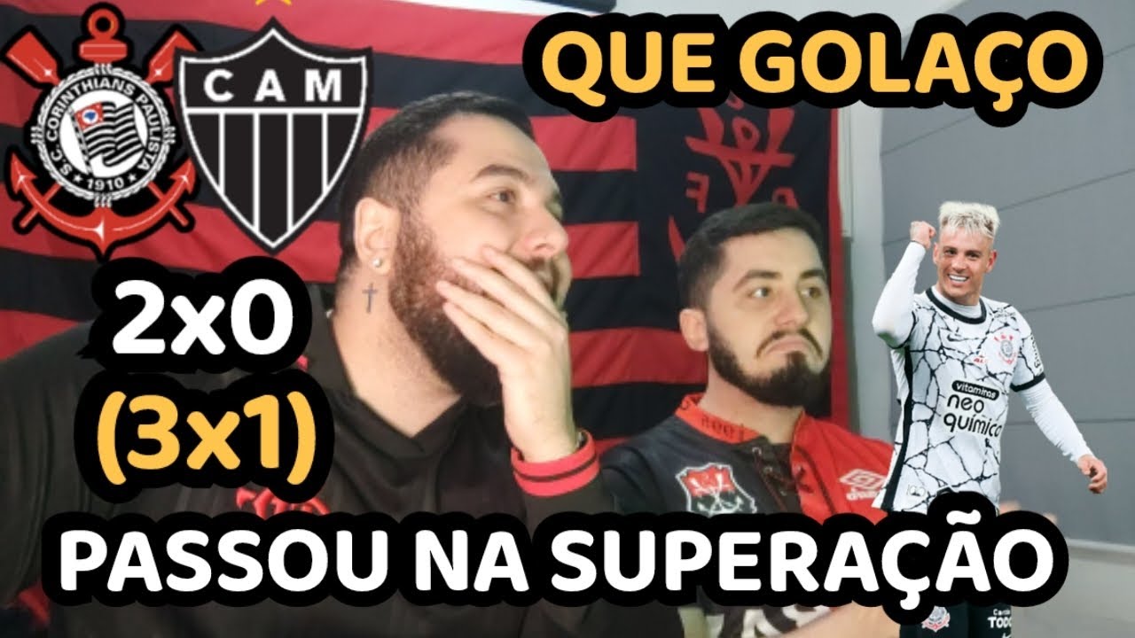 REACT MELHORES MOMENTOS CORINTHIANS 2(3)X(1)0 ATLÉTICO MG - CORINTHIANS VENCE E AVANÇA NOS PÊNALTIS