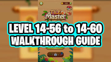 Tile Master Game Level 14-56 to 14-60 Cactus Gameplay