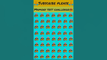 Memory Test || Riddles And Puzzles For Iq Test || part 1 #shor#youtubeshorts #memorytest #challange
