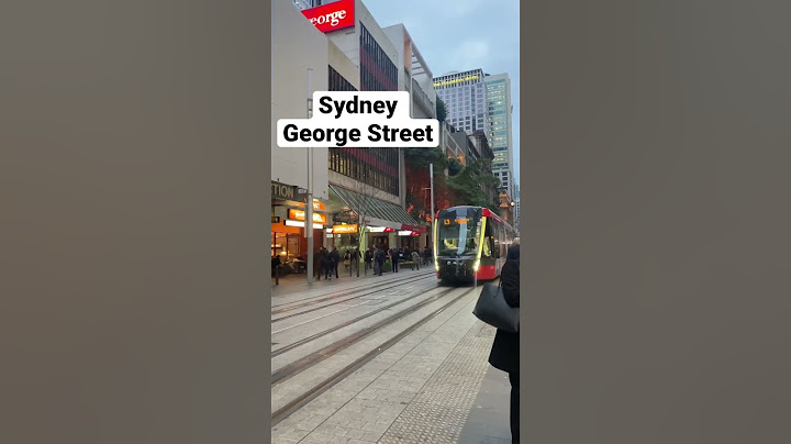 [4K] George Street light rail in the evening - Sydney City, Australia