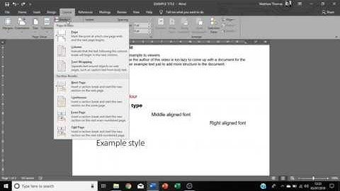 Microsoft Word 2016 - Lesson 8: Adjusting the page layout (Captions)