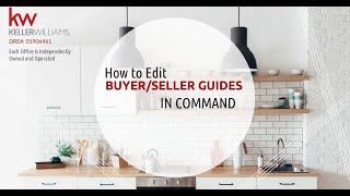 Celebrity How to Edit Buyer & Seller Guides in Command Net Worth