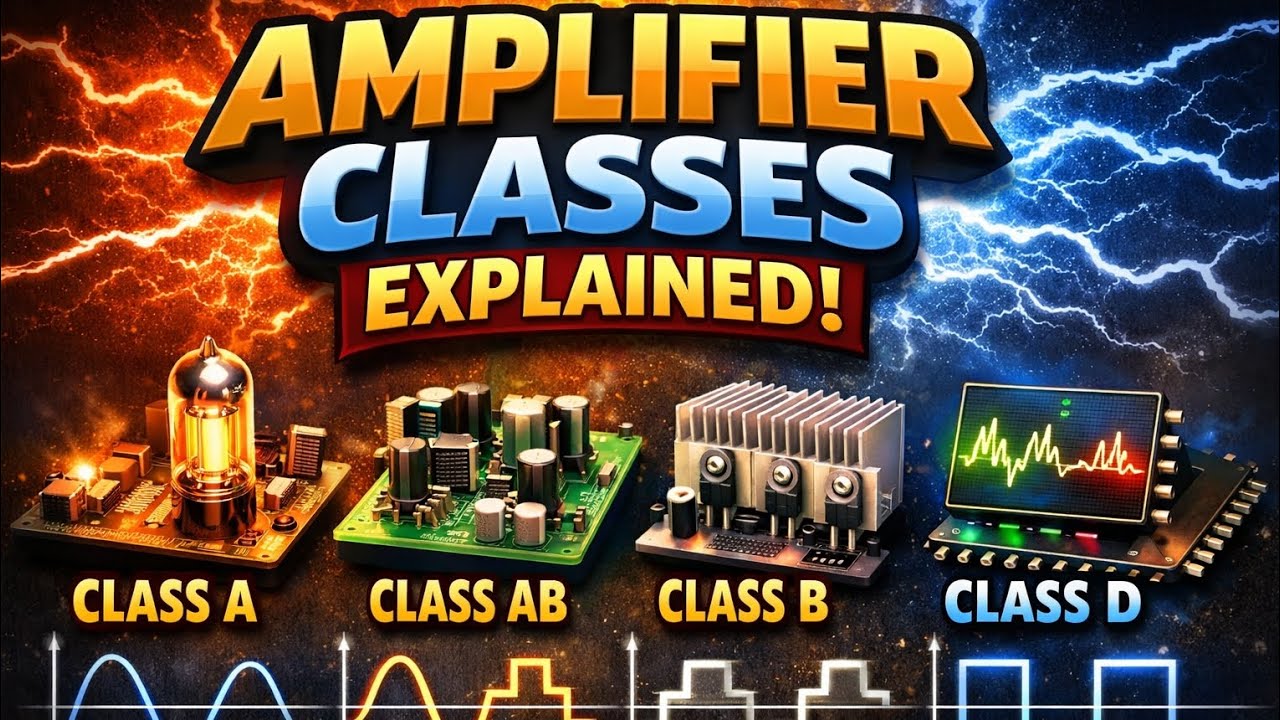 Amplifier Classes Explained | Class A, B, AB, C, D Amplifiers | Analog Electronics