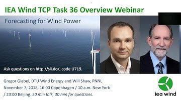 IEA Wind Task 36 Forecasting - The Overview