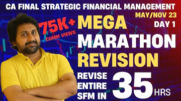 CA FINAL STRATEGIC FINANCIAL MANAGEMENT I MEGA MARATHON I MAY 23 I Day 1 #exams #ca #sfm  #students