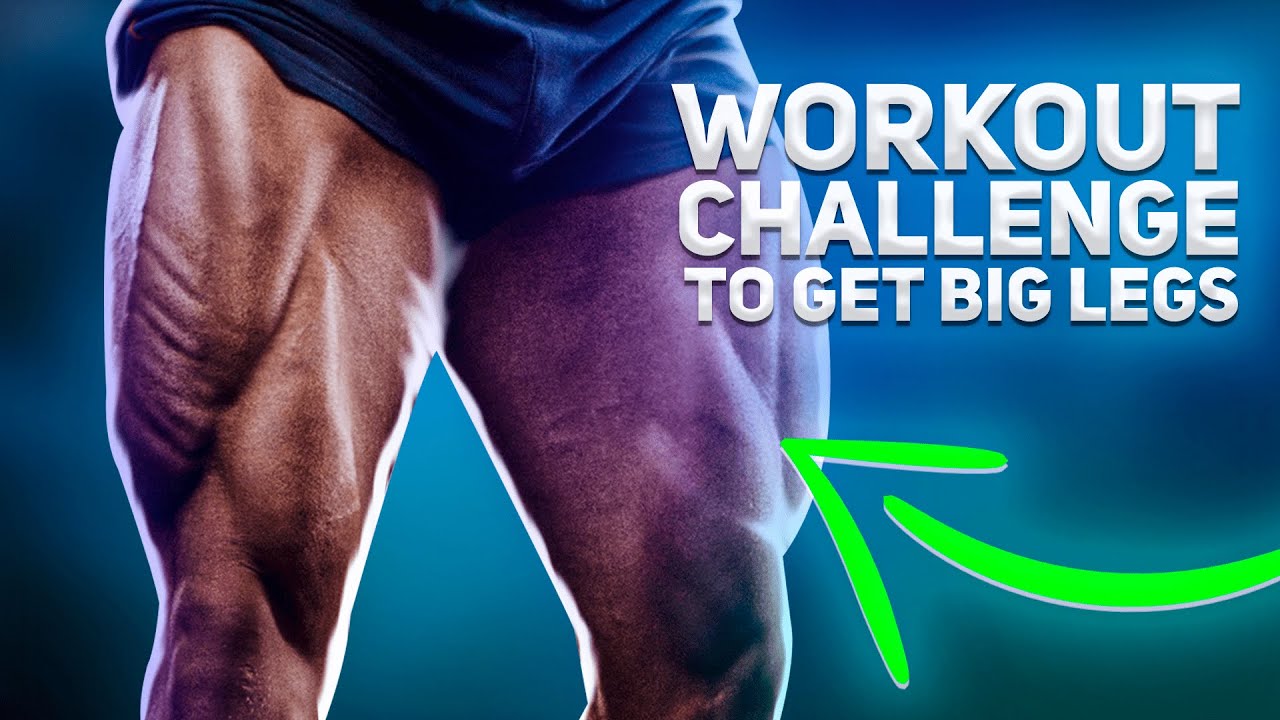 WORKOUT CHALLENGE to GET BIG LEGS AT HOME! - YouTube