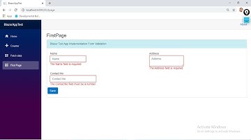 ASP . Net Core Blazor Form Validation