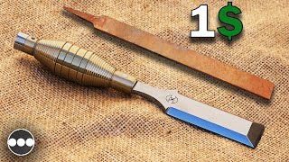 Knife Making - Rusty File to Wood Chisel