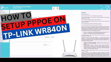 TPLINK WR840N PPPOE CONFIGURATION