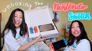 UNBOXING THE NINTENDO SWITCH CONSOLE | showing you all my nintendo switch games