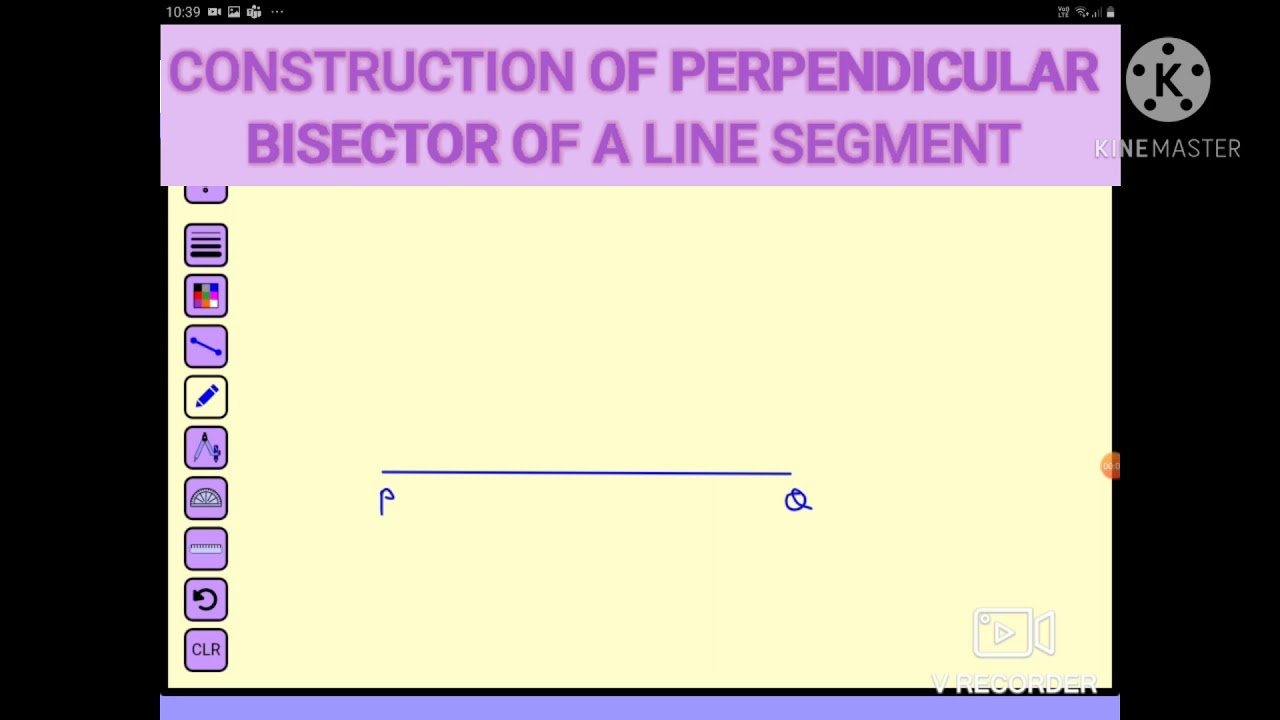 CONSTRUCTION OF LINE BISECTOR | BISECT A LINE SEGMENT| CLASS 9 ...
