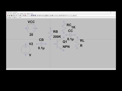 BJT-CE AMPLIFIER ANALYSIS (FIXED BIAS) using LTspice XVII - YouTube
