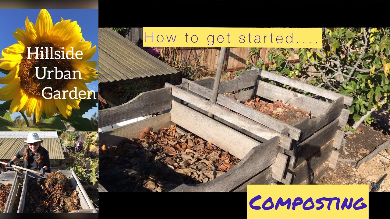 How to Start Composting | Urban Garden Compost Pile - YouTube