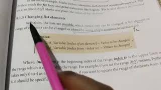 XII CS CHAPTER 9( CHANGING LIST ELEMENT)