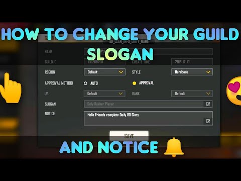 HOW TO CHANGE GUILD NOTICE IN FREE FIRE FREE FIRE GUILD SLOGAN HOW TO CHANGE GUILD NOTICE IN FREE FIRE FREE FIRE GUILD SLOGAN