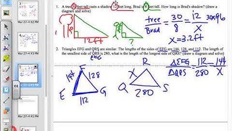 Similar Triangles word problems part 2