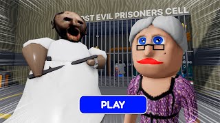 GRANNY BARRY'S PRISON RUN! Scary Obby New Update Roblox  All Bosses Battle FULL GAME #roblox