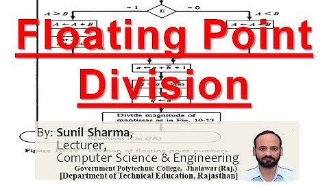 Floating Point Division | Computer System Organization| Computer Architecture| Sunil Sharma