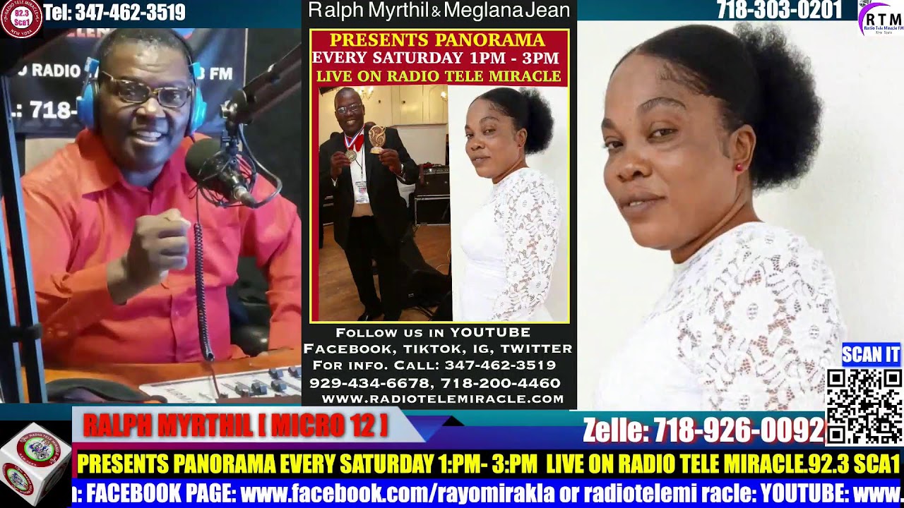 RALPH MYRTHI ( MICRO 12 ) PRESENTS PANORAMA SHOW EVERY SATURDAY 1:PM- 3:PM LIVE ON RTM.