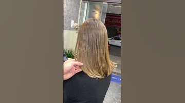 Mầu tóc đẹp chơi tết 2022 nâu lạnh ánh rêu#haircut #haircolor #naulanh#thaihoang