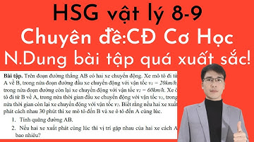 Bồi Dưỡng HSG Lớp 8,9 | Vật Lý 8 Nâng Cao | Chuyên Đề Chuyển Động Cơ Học | Bài Tập Hay Nhất
