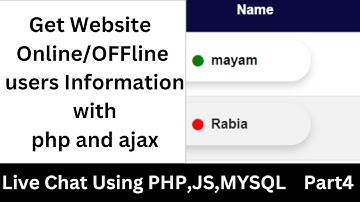 Online Offline User Status - Chat Application using PHP Ajax Jquery - 4