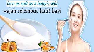 wajah terlihat baby face hanya perawatan dirumah ✨ masker yoghurt madu kunyit | ✨  DIY natural mask screenshot 2