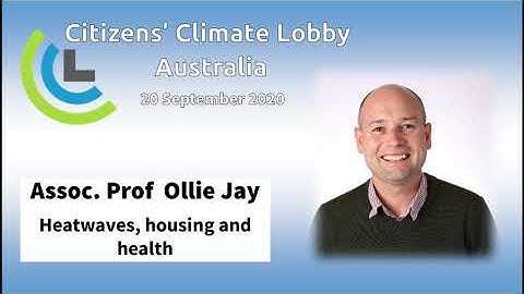 ASSOC. PROF OLLIE JAY.  Heatwaves, Housing and Health