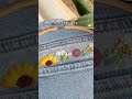 jeans embroidery #shortvideo #shorts #embroidery #embroiderydesigns #easyembroiderydesign #artscraft