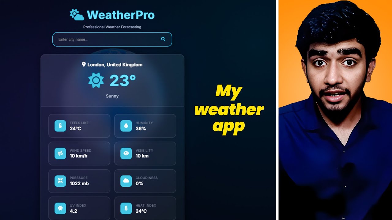 How I made this Weather App in JavaScript? ( Code available )