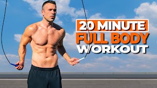 20 Minute Full Body Workout At Home + Jump Rope