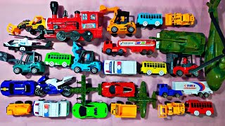 Mobil Mobilan Polisi,Truk Tangki,Truk Molen,Excavator,Buldozer,Bus Tayo,Helicopter Dan Kereta Thomas