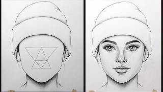 how to draw a face