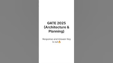 GATE 2025 Answer Key 🔥 #architecture #architectureexam #gatearchitecture #gatear #planning