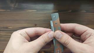 Folding Knife Twosun Ts123 Slipjoint M390 Anium Copper Quick Video Presentation