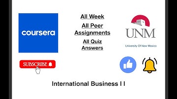 COURSERA | International Business II |All Week |All Quiz | Answers | 100% Grade