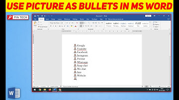 How to use picture as bullets in MS word | PIN TECH |
